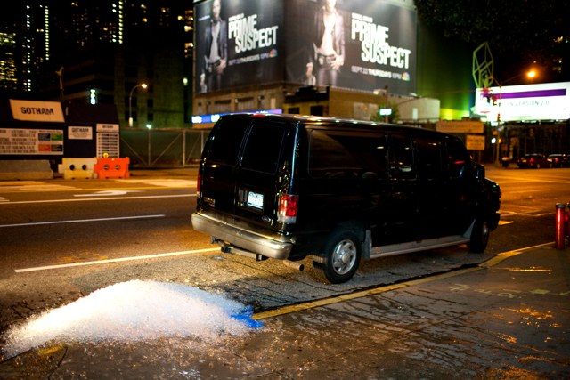 Ice is senselessly murdered on the street, probably to be backed up on by this police van to ensure that it can never, EVER chill an alcoholic beverage.